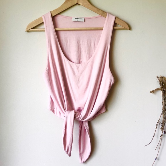 Aritzia Tops - Aritzia | Babaton Jeronimo Cropped Tie-front Tank